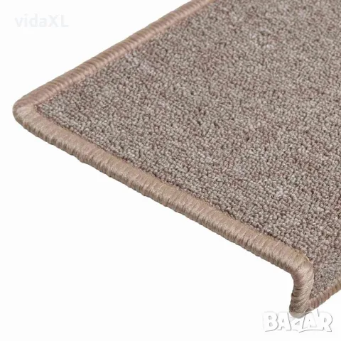 vidaXL Изтривалки за стълби 15 бр. 65x21x4 см светлокафяви с правоъгълен кант, снимка 6 - Изтривалки - 56145998