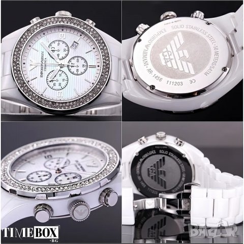 Emporio Armani AR1456 Ceramica Chronograph. Нов дамски часовник, снимка 5 - Дамски - 38774705
