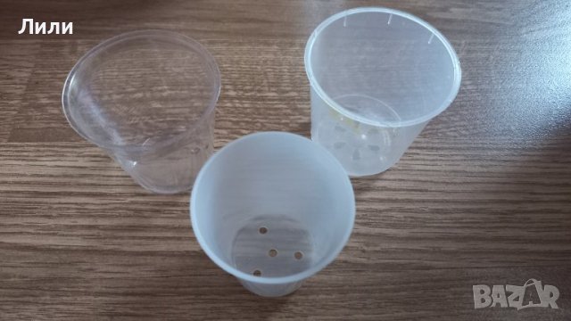 Комплект прозрачни саксии и кашпи за орхидеи и субстрат, снимка 2 - Саксии и кашпи - 31468031