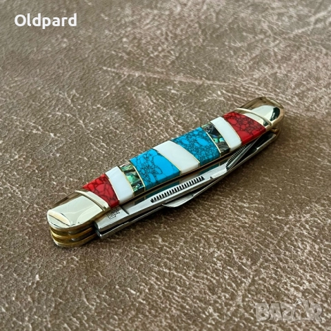 Голям джобен, сгъваем нож Texas Stockman RR2415., снимка 4 - Ножове - 52724525