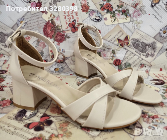 Дамски сандалети, обувки на квадратен ток модел: 728016 ТЕN, снимка 3 - Сандали - 44741739
