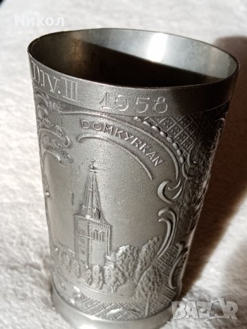 Шведска калаена чаша , снимка 4 - Антикварни и старинни предмети - 42607409