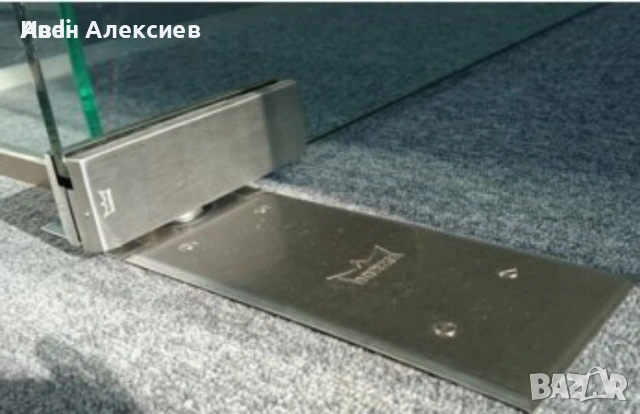 Части за стъклена врата брави, дръжки, подов автомат Dorma и др.