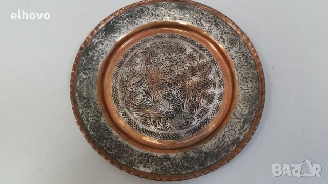 Медна чиния, снимка 2 - Антикварни и старинни предмети - 29806737