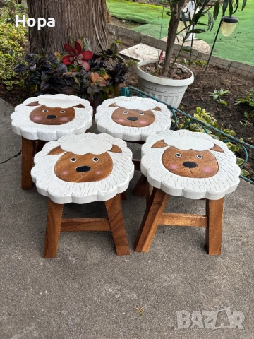 Столче / Табуретка от тиково дърво, снимка 5 - Декорация за дома - 52797000