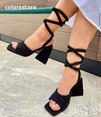 Сандали на ток - черни - HL100