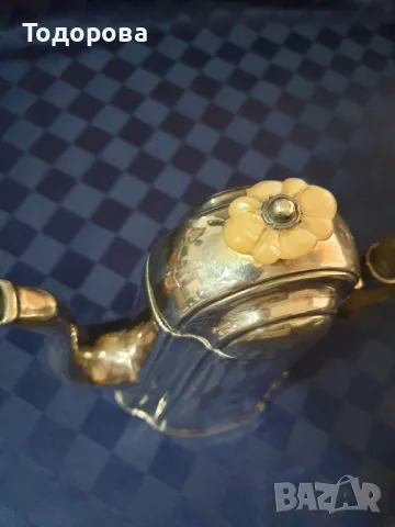 Голяма антична посребрена кана, снимка 4 - Антикварни и старинни предмети - 50052651