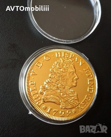 Позлатена средновековна испанска монета