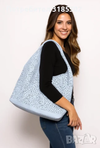 Стилна дамска чанта с вътрешен несесер, снимка 10 - Чанти - 50879509