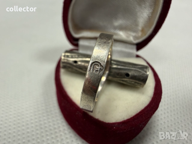 Модерен сребърен пръстен - клон от дърво. №7797, снимка 8 - Пръстени - 52928694