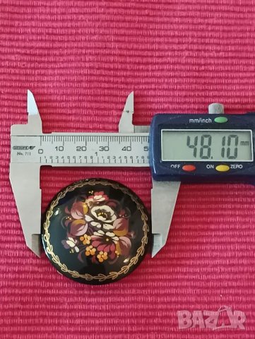 Дървена ръчно изработена и рисувана брожка, СССР. , снимка 5 - Антикварни и старинни предмети - 47547364