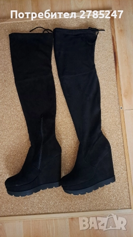 Дамски ботуши-чизми на платформа , снимка 6 - Маратонки - 52707867