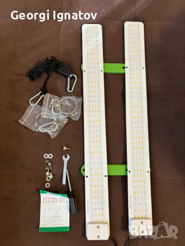 Пълен спектър LED фито лампа 2х56,5 см аквариум и разсад