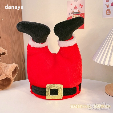 6165 Забавна коледна шапка Краката на Дядо Коледа, снимка 6 - Други стоки за дома - 51873293