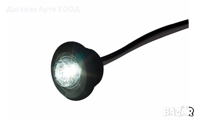 1 бр. кръгли LED ЛЕД габарити БЕЛИ за ролбар Eagle Eye 12-24V , Полша