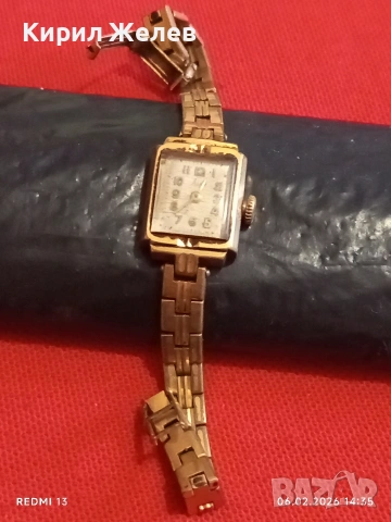 Дамски механичен часовник Лъч СССР позлатен за КОЛЕКЦИЯ 52831, снимка 3 - Антикварни и старинни предмети - 53381819