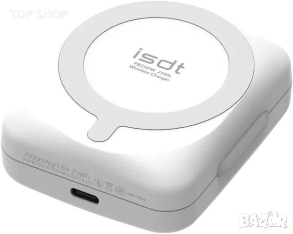 ISDT PB25 DW Преносимо зарядно устройство Power Bank, за iPhone/iWatch, 7000 mAh, снимка 6 - Аксесоари за Apple - 49944917