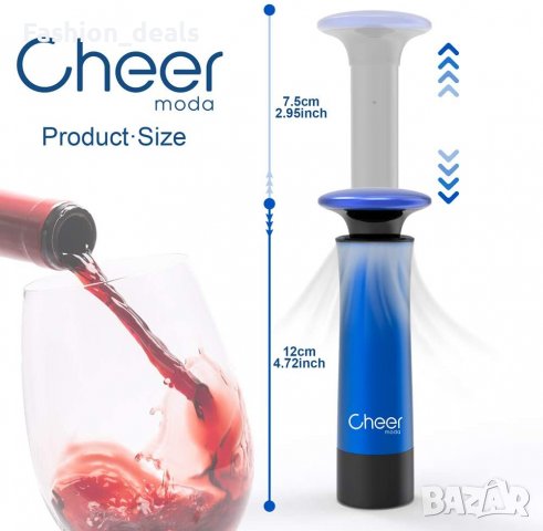 Нова въздушна помпа за съхранение на вино Уплътнител Вакуум за бутилка, снимка 2 - Други - 36883578