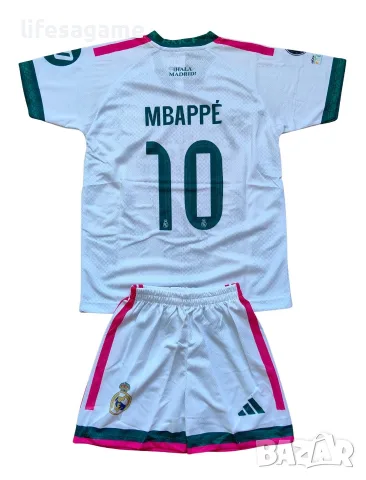Сезон 26/27 Детски футболен екип Реал Мадрид тениска Мбапе комплект Real Madrid Mbappe