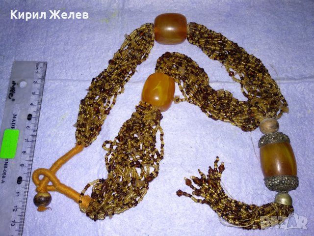 БЕРБЕРСКА ЕТНОГРАФСКА МЪНИСТЕНА ПОСРЕБРЕНА ОГЪРЛИЦА с КЕХЛИБАР МАЙСТОРСКА РЪЧНА ИЗРАБОТКА 34631, снимка 16 - Антикварни и старинни предмети - 39202195