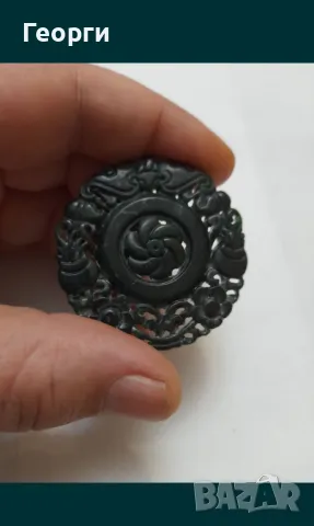 Амулет от натурален нефрит-68, снимка 4 - Колиета, медальони, синджири - 50139019