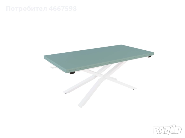 Разтегателна маса Соренто – МДФ плот, метална основа, 120/120 см