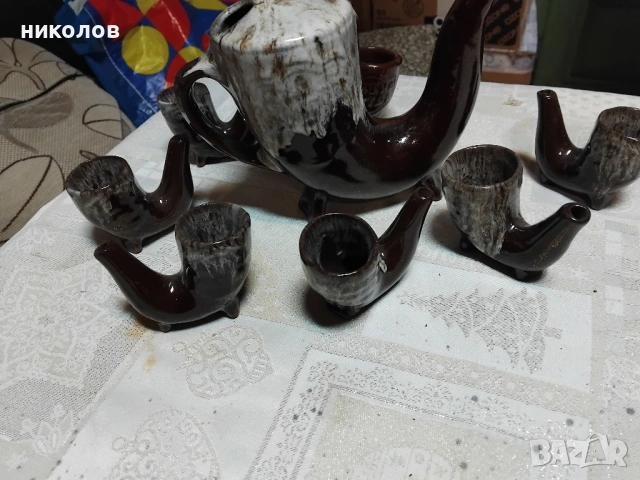 СЕРВИЗ ЗА ГРЕЯНА РАКИЯ, снимка 5 - Антикварни и старинни предмети - 53249237