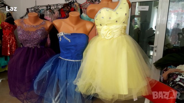 официална рокля в микс от индиго и тъмно синьо с камъни, снимка 3 - Рокли - 29297896