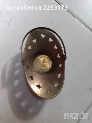 Месингова плаваща кошничка-бонбониера, снимка 1