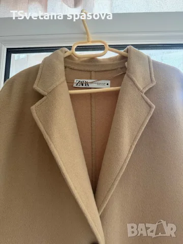 палто от естествена вълна Zara , снимка 6 - Палта, манта - 55747547