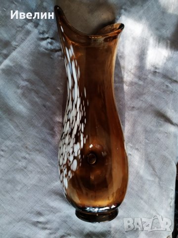 стъклена ваза арт деко, снимка 2 - Вази - 30382048