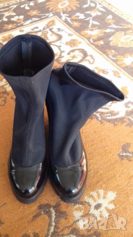 Дамски боти лак и ластичен плат,номер 38
