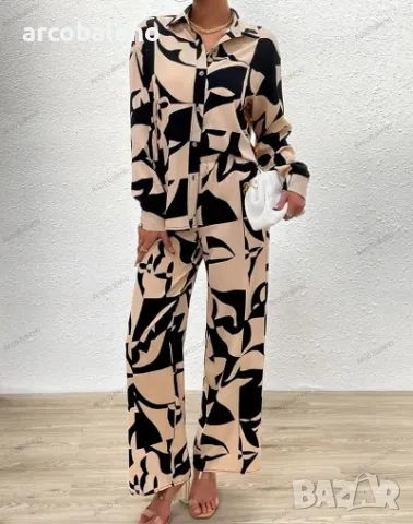 Ежедневен моден дамски комплект от две части с щампа, 3цвята , снимка 10 - Комплекти - 42026505