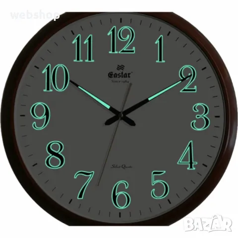 Декоративен стенен часовник, Елегантен, Арабски цифри, кафяв, снимка 3 - Стенни часовници - 49927415