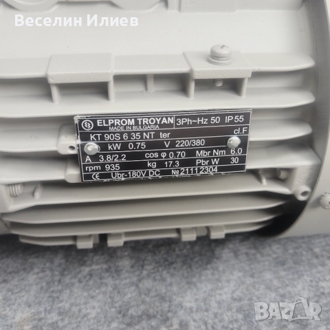Ел. Мотор 0.75kw трифазен, снимка 3 - Друга електроника - 52207766