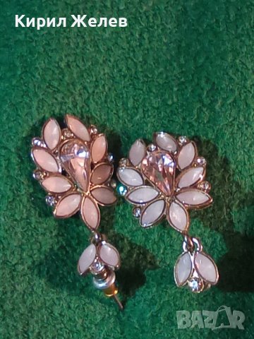 КРАСИВИ ФЛОРАЛНИ ПОЗЛАТЕНИ ФЕШЪН АРТ КРИСТАЛНИ АРТ ОБЕЦИ 24764, снимка 8 - Обеци - 36623839