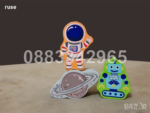 НОВИ! Дървен СОРТЕР совалка - космически кораб / ракета с 6 фигурки, снимка 8 - Образователни игри - 32150673