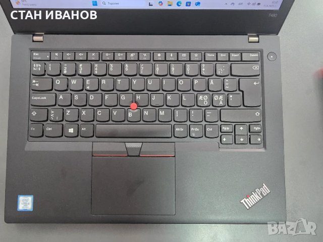  Лаптоп Lenovo ThinkPad T480, 14", Intel Core i5, 8GB ram, M.2 NVMe SSD 256GB, снимка 8 - Лаптопи за работа - 50655646