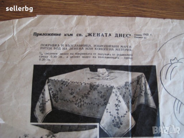 Кройки и готварски рецепти - приложение от сп. Жената днес - 1963, книжка 11 , снимка 7 - Други - 31221036