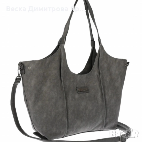 Дамска чанта от еко велур и к. – елегантен и практичен модел (бордо), снимка 10 - Чанти - 52574265