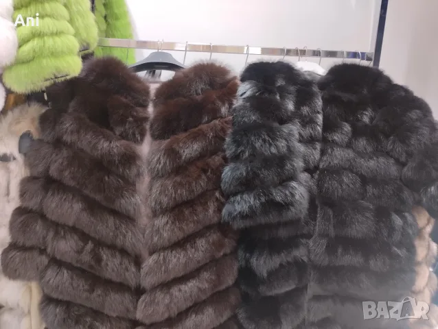 Палто от естетавен косъм лисица, снимка 3 - Палта, манта - 56299587