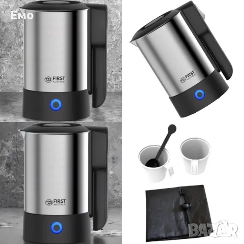 Електрическа туристическа кана от неръждаема стомана - 600 мл, 1000W FIRST