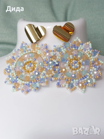 Нови бохо обеци в три цветови модела, снимка 4 - Обеци - 53958977