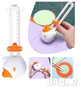 Уред Инструмент за изрязване на кръг кръгове картон хартия картички Scrapbooking тример пънч