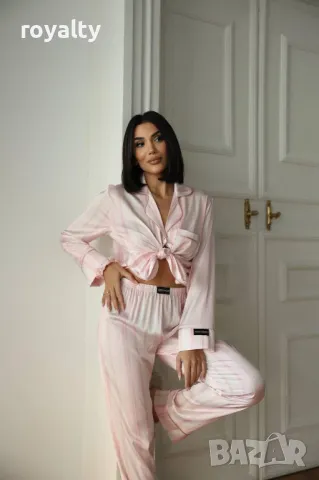 Дамски сатенени пижави, снимка 2 - Пижами - 49485300