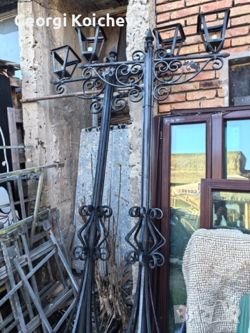 оградни пана ковано желязо масивни ;портал / колони / фенери, снимка 5 - Огради и мрежи - 52615832