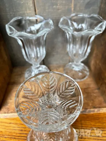 Комплект от 4 // Vintage Italy "Fidenza" Ruffled/Tulip, снимка 2 - Прибори за хранене, готвене и сервиране - 48245274