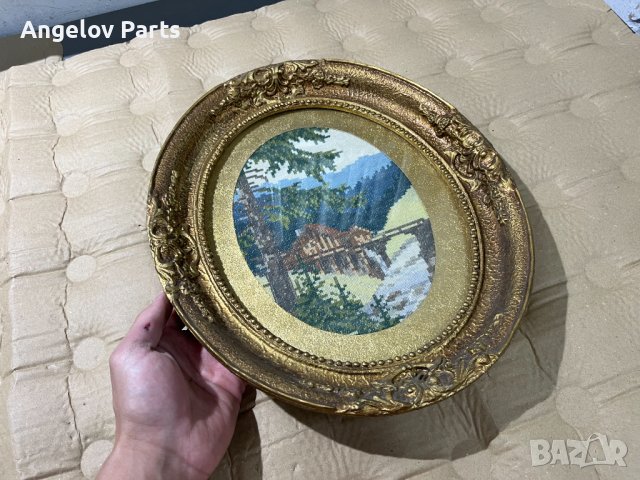 Гоблен с рамка (старо производство), снимка 4 - Гоблени - 42803639