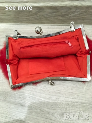 Мини чанта естествен косъм лисица, снимка 6 - Чанти - 52071227