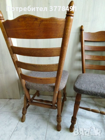 Стари дървени столове, снимка 5 - Столове - 53910936